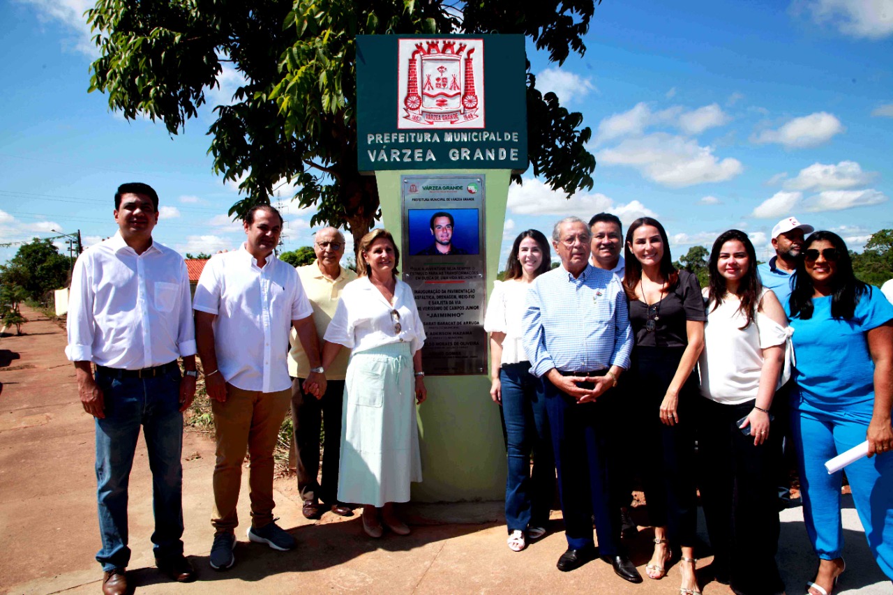 Kalil inaugura via "Jaiminho", na região que mais desenvolve em Várzea Grande